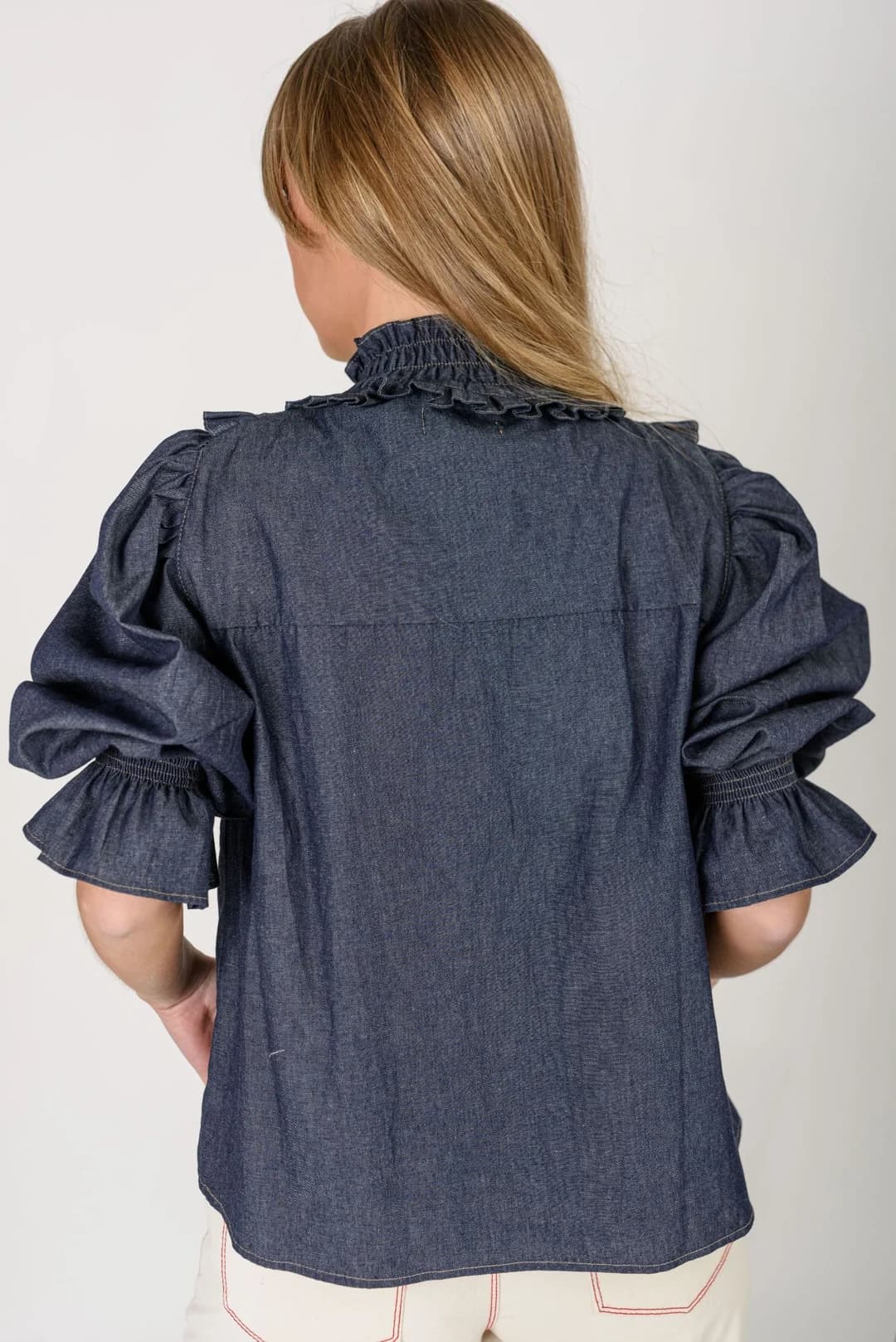 Camisa Azucena — Camisas y blusas Azul · BONA