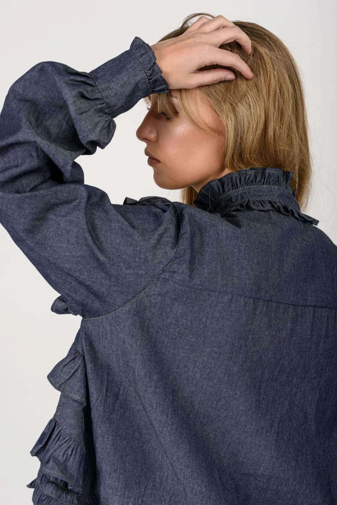 Camisa Folk — Camisas y blusas Azul · BONA
