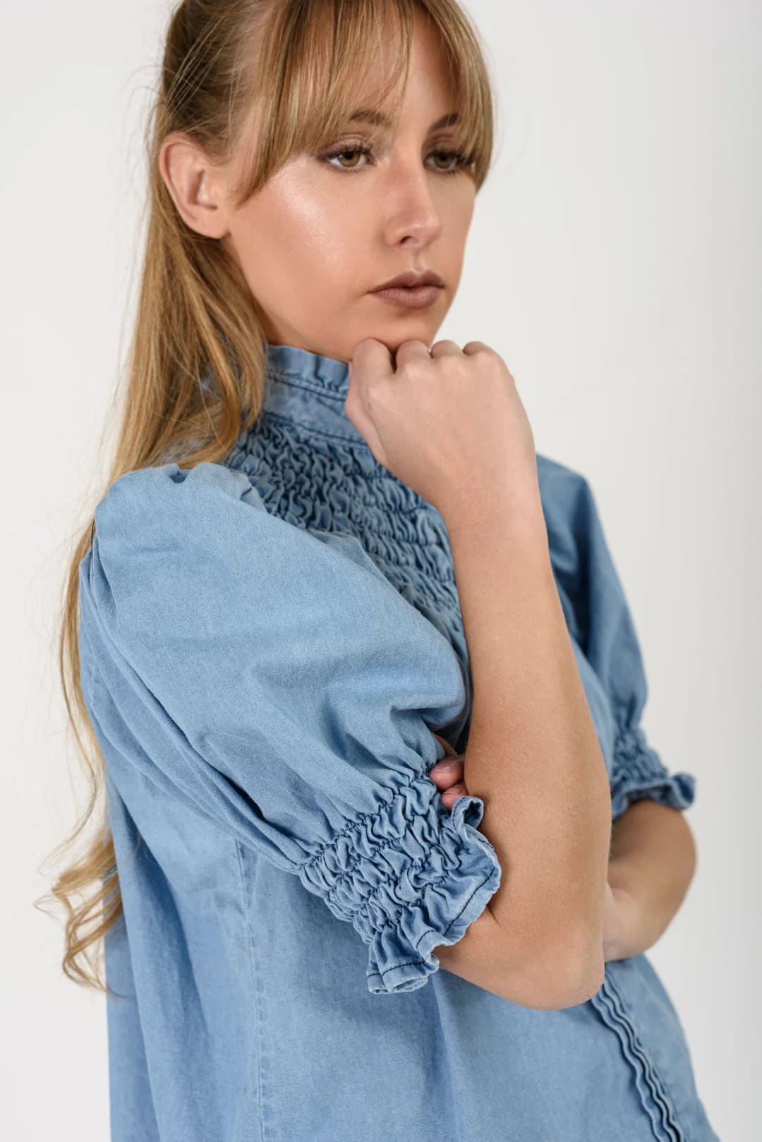 Camisa Olivia — Camisas y blusas Celeste · BONA