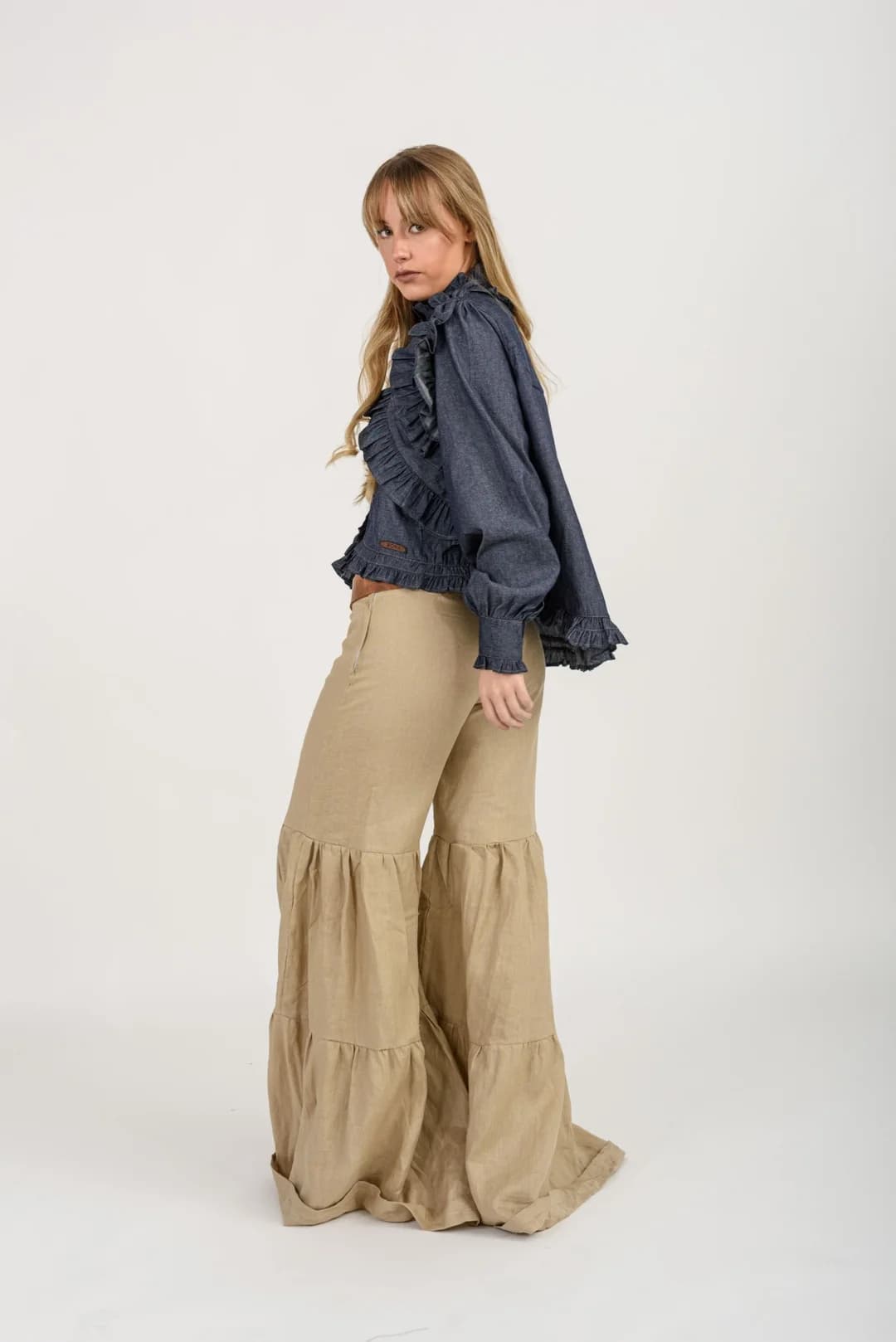 Camisa Folk — Camisas y blusas Azul · BONA