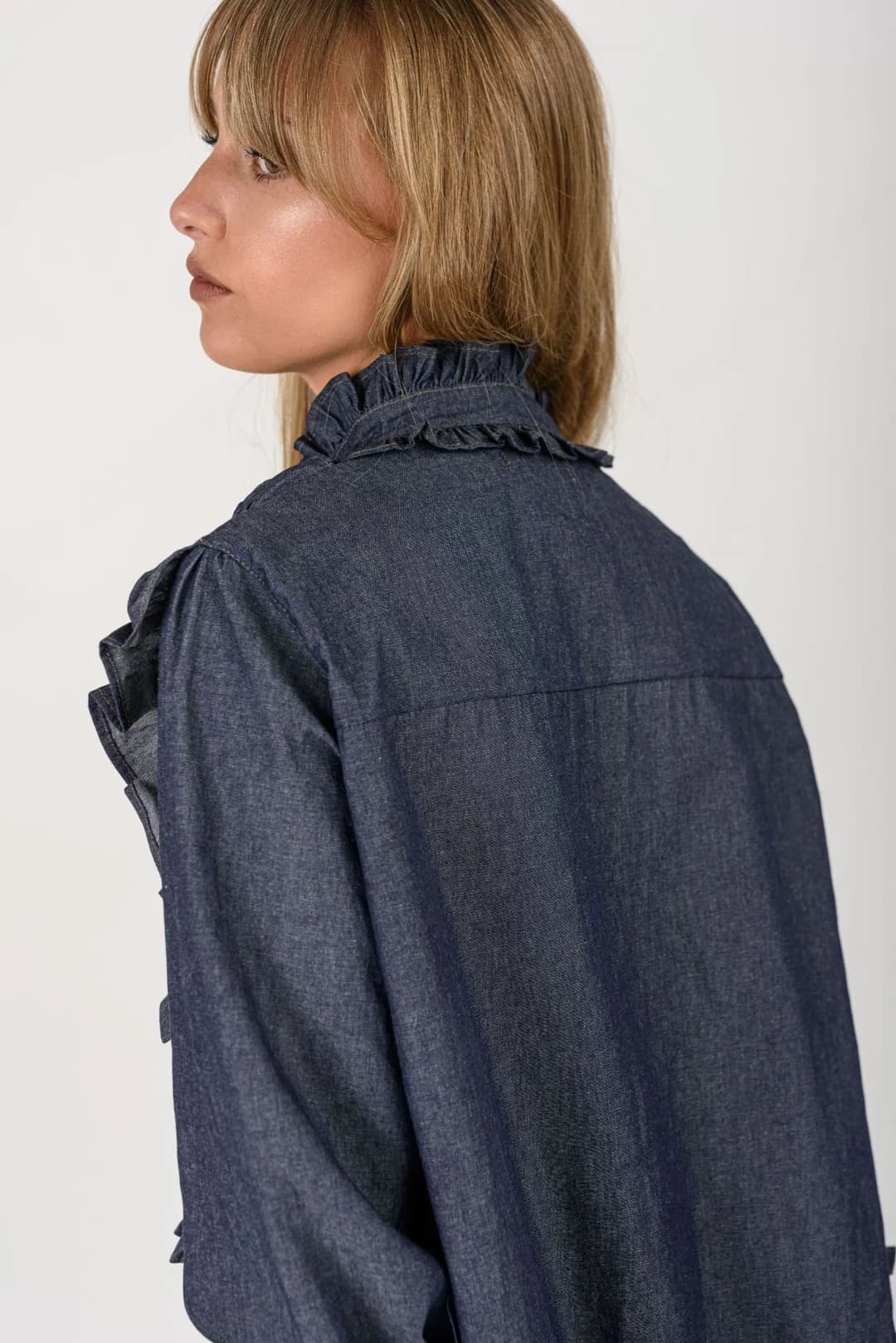 Camisa Folk — Camisas y blusas Azul · BONA