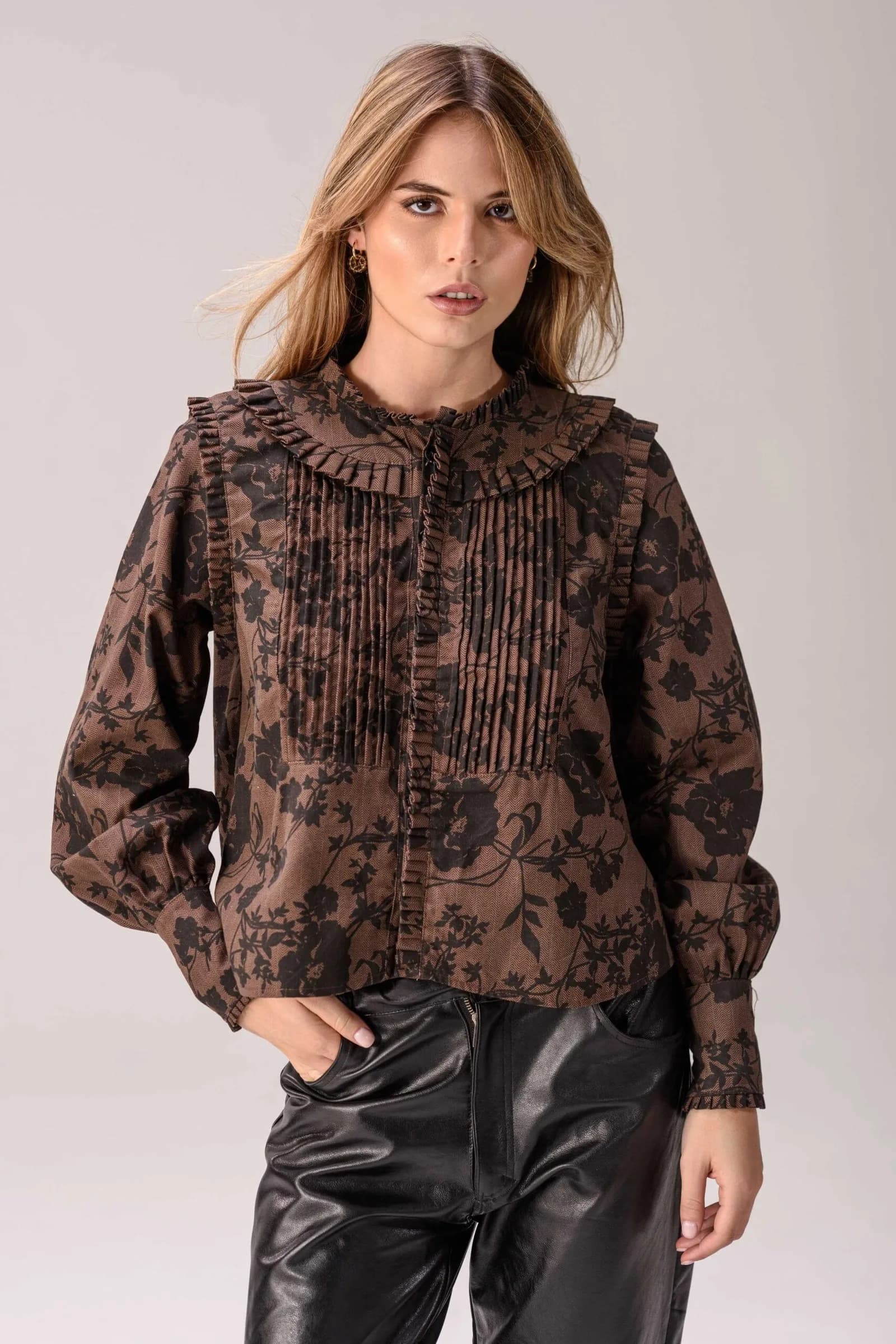 Camisa Eugenia — Marrón S