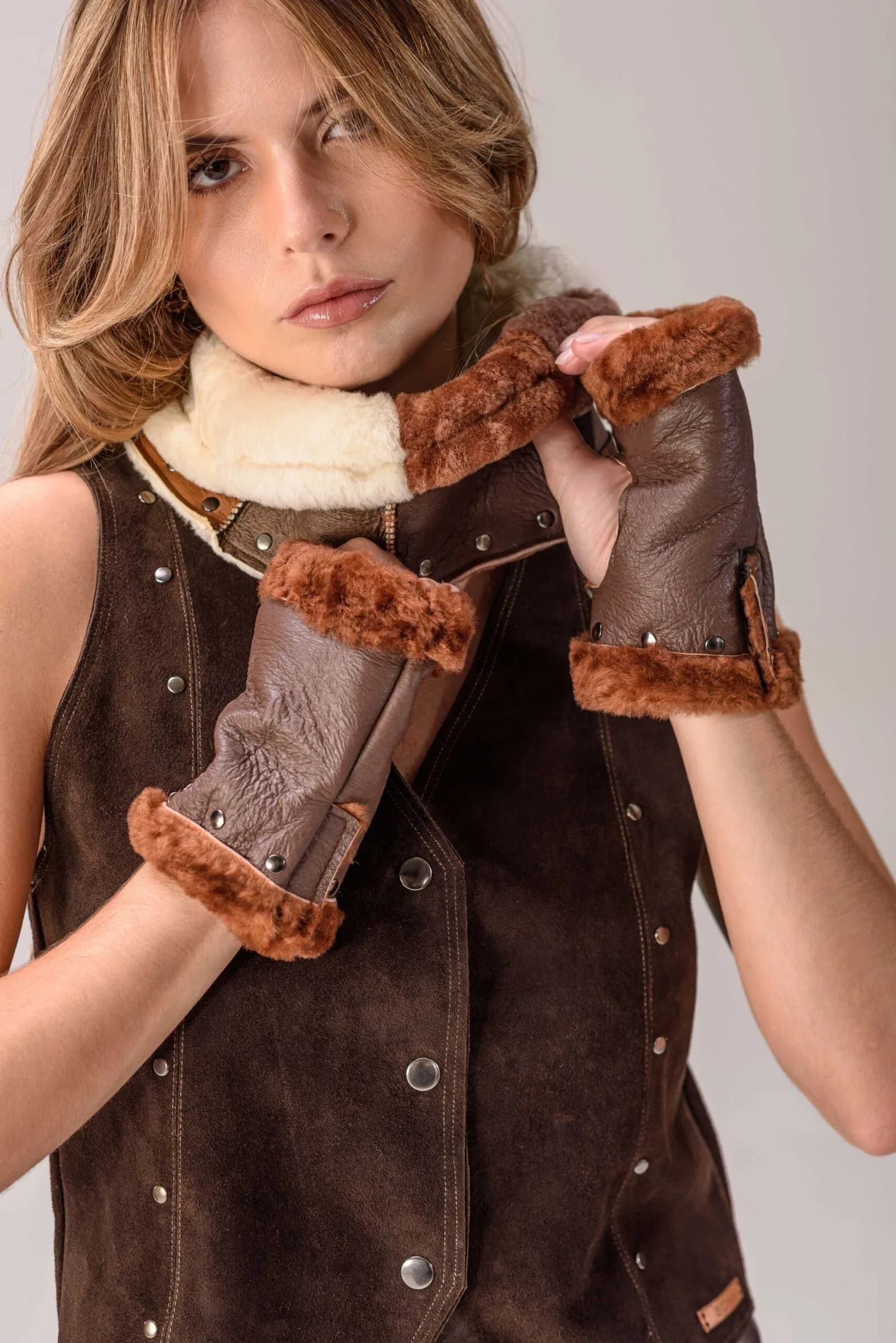 Guantes Kanun (Wool & Leather)