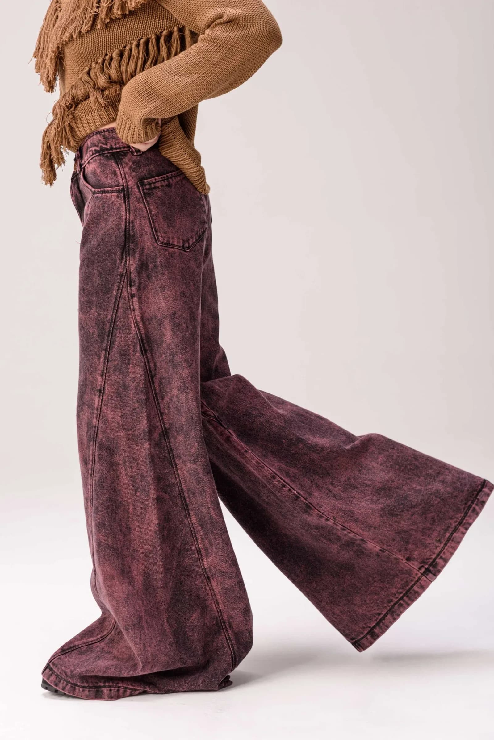 Jean Wide Leg Mediterráneo Bordo