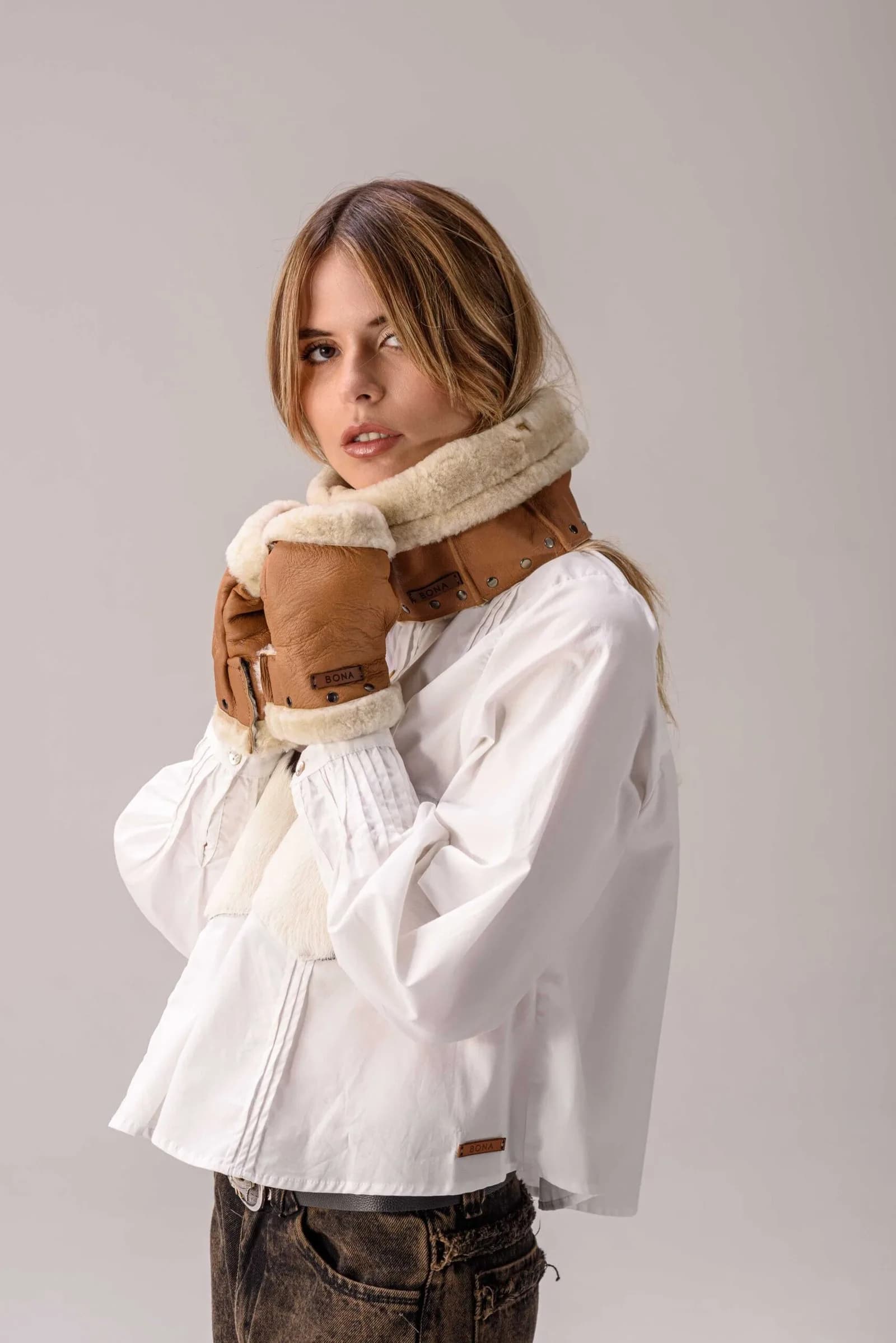 Guantes Kanun (Wool & Leather)