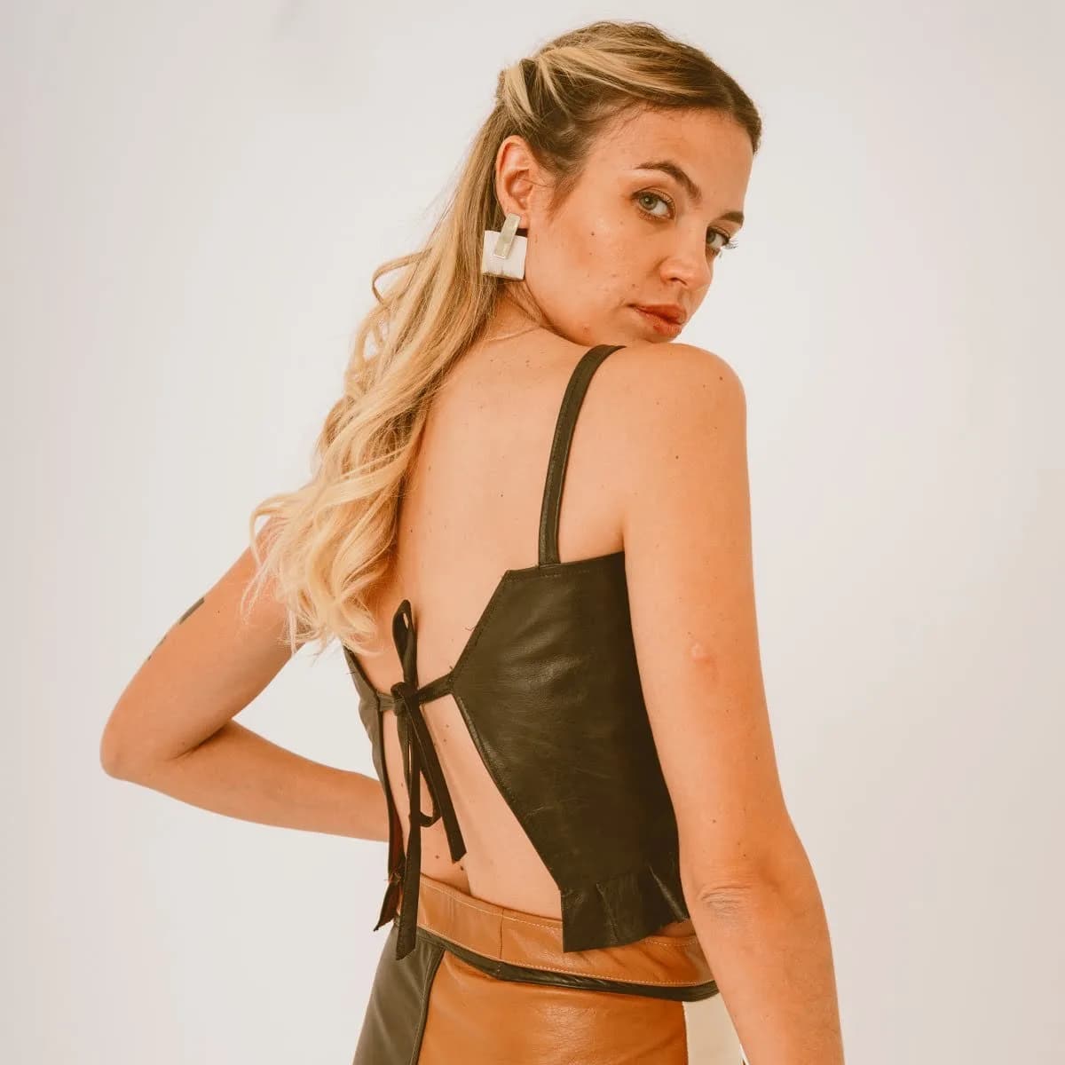 Backless Leather Top