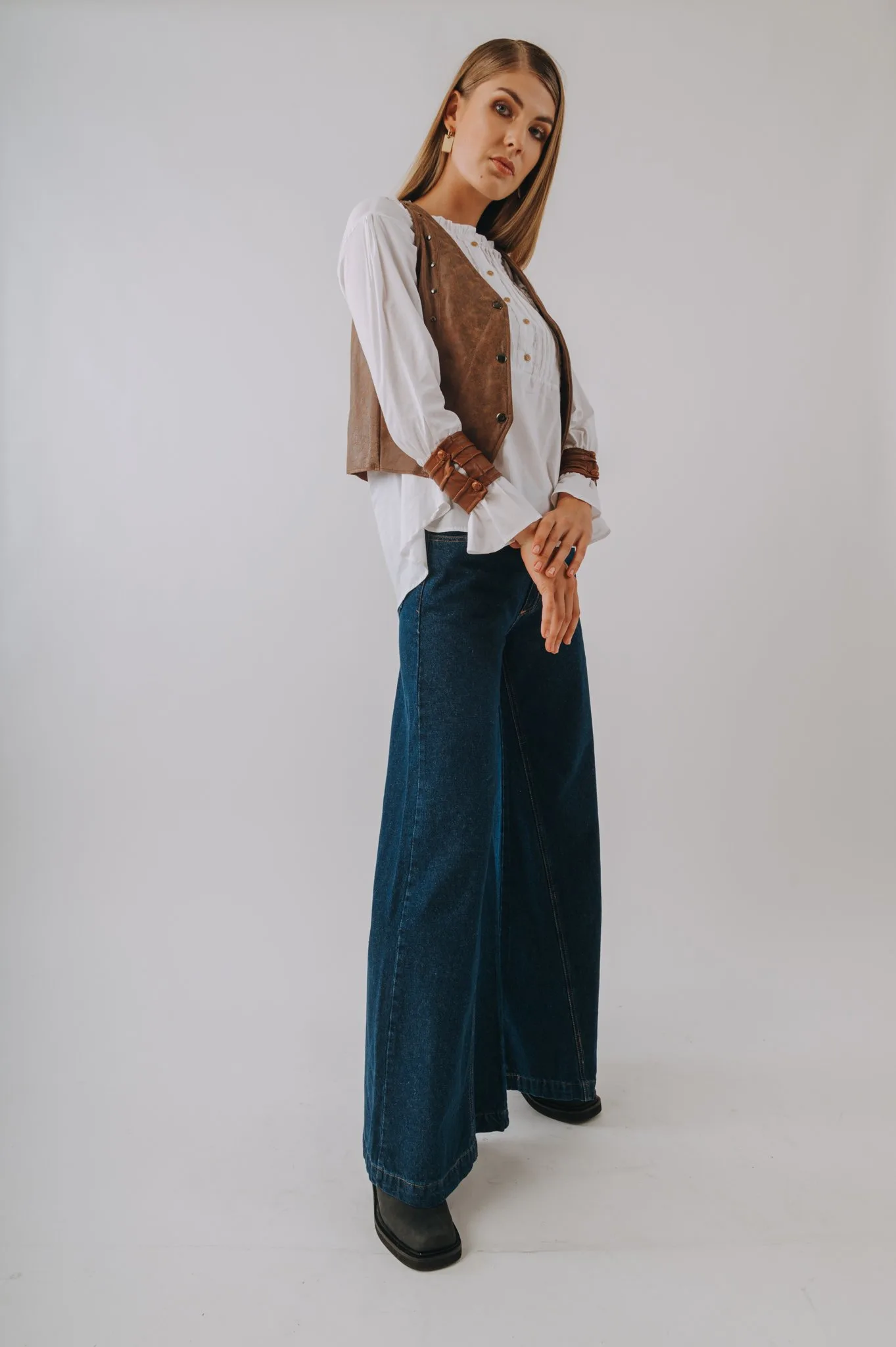 Jean Wide Leg Raiz