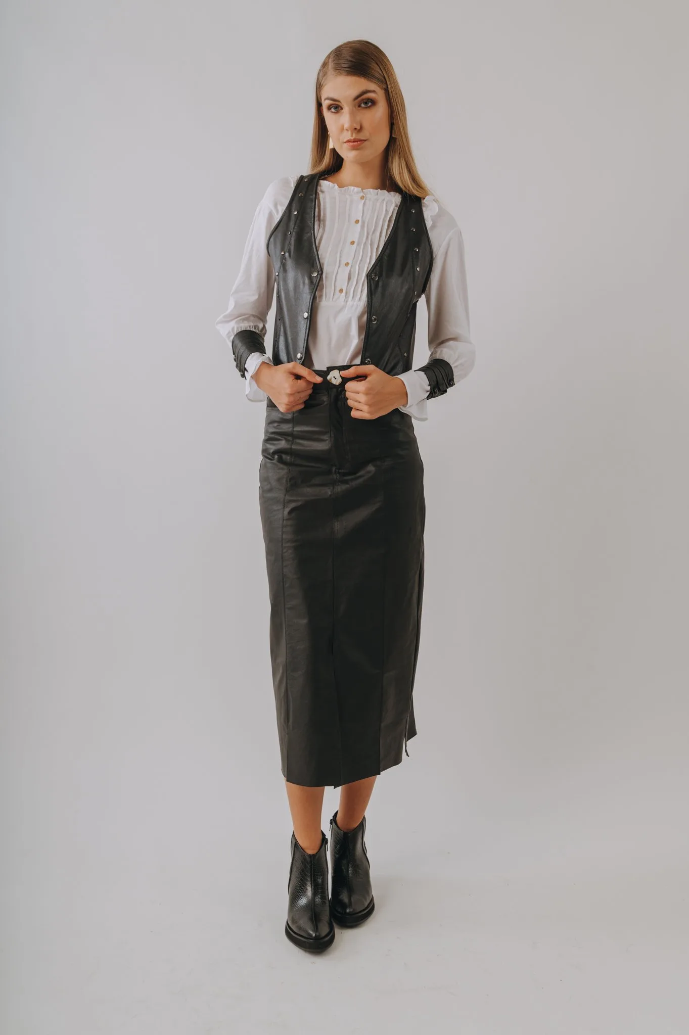 Heritage Leather Skirt