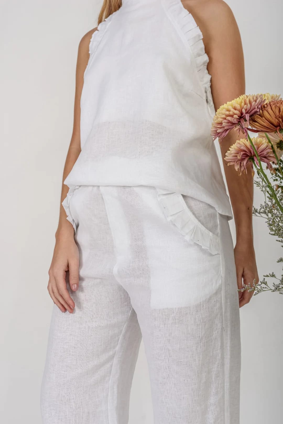Pantalón Laia — Pantalones Blanco · BONA
