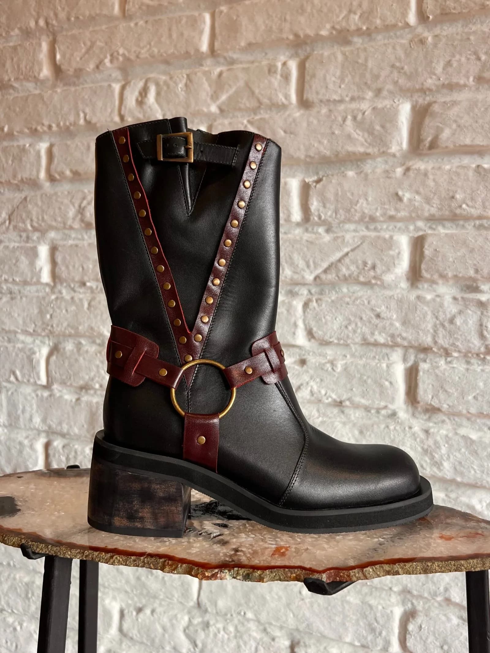 Botas Belmont — Botas de cuero Negro · BONA