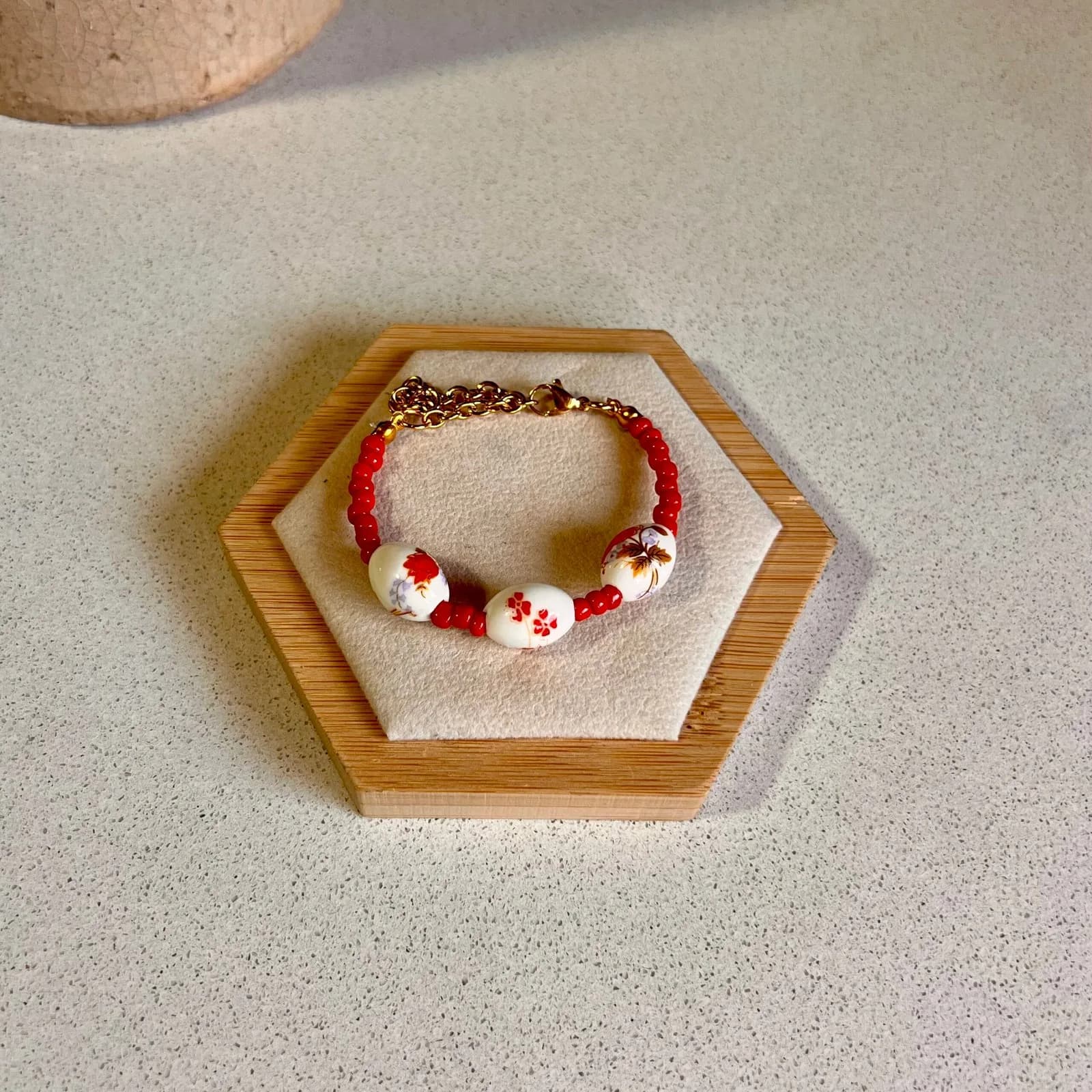 Pulsera Corintia — Pulseras Rojo · BONA