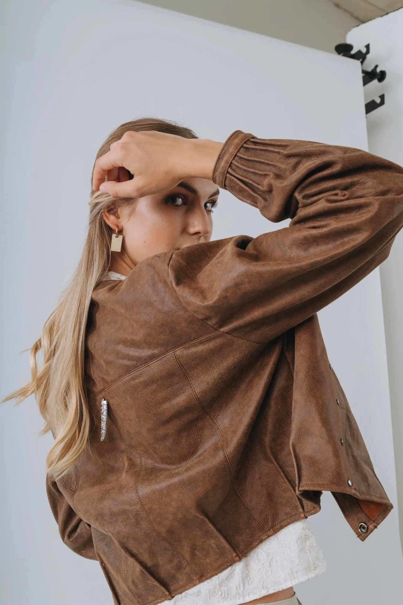 Bomber Toscana (100% cuero) Marron vintage claro