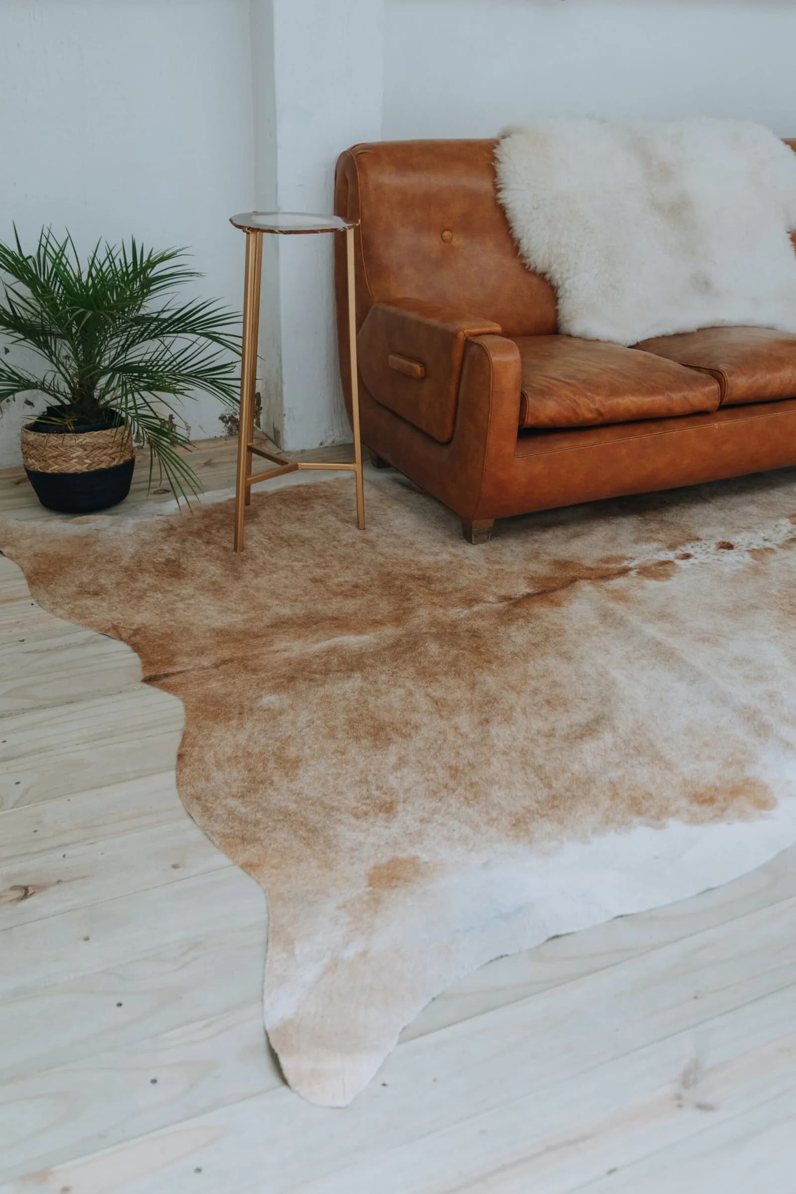 Alfombra de Cuero - Beige