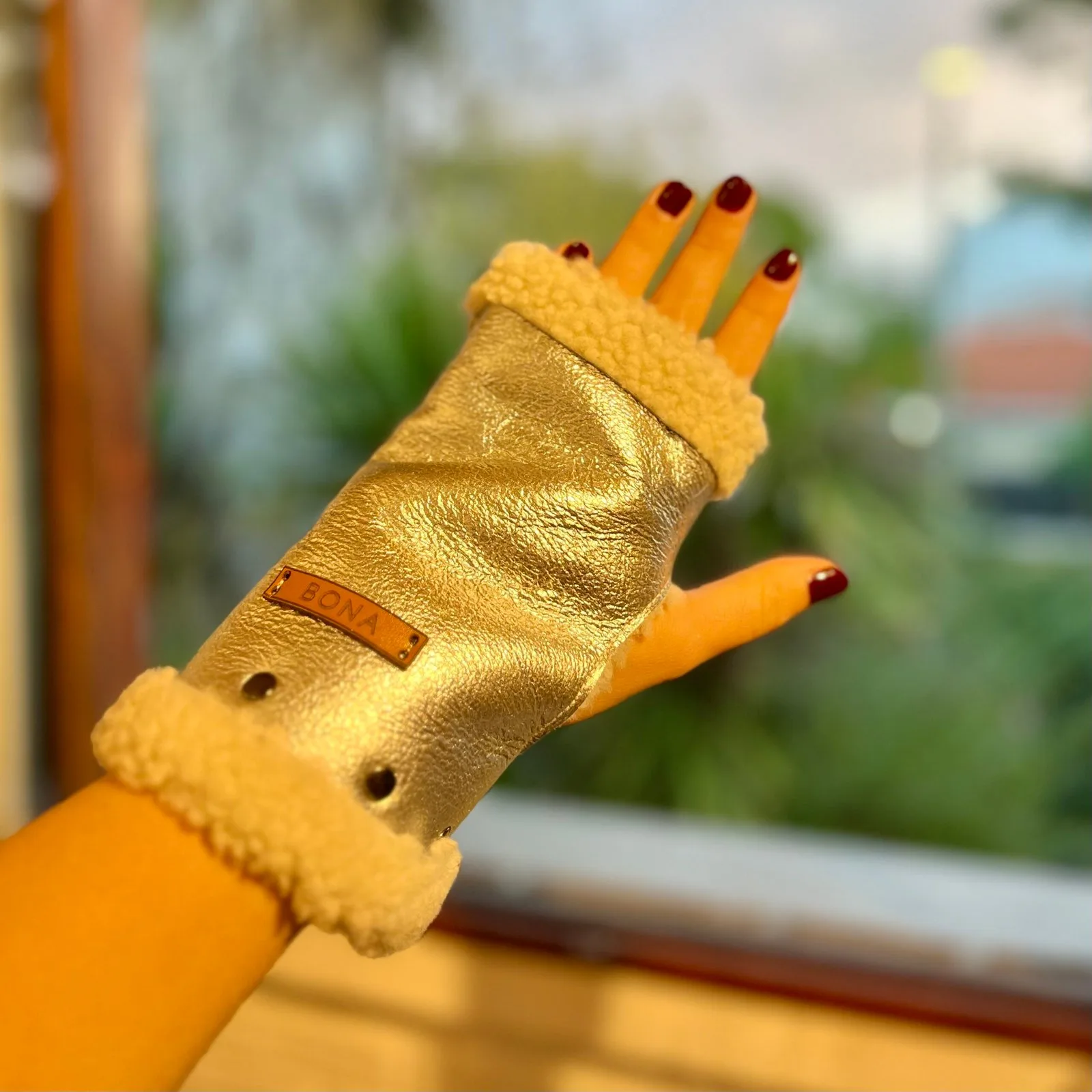 Guantes Kanun (Wool & Leather) Plateado