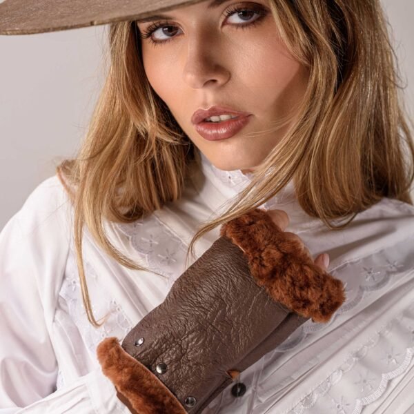 Guantes Kanun (Wool & Leather) - Marrón