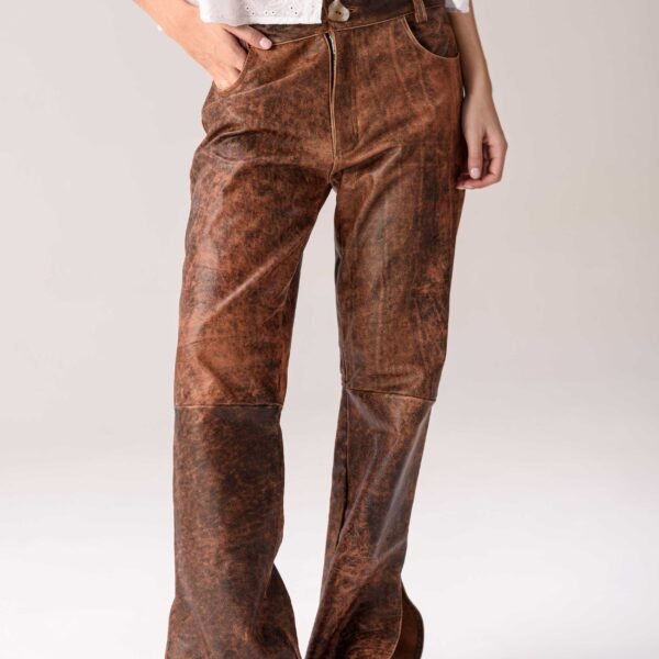 Eternal Leather Pant - Marrón Vintage
