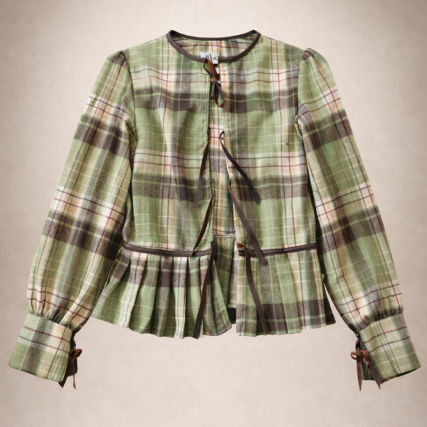 Blusa Herba (Tartán & cuero)