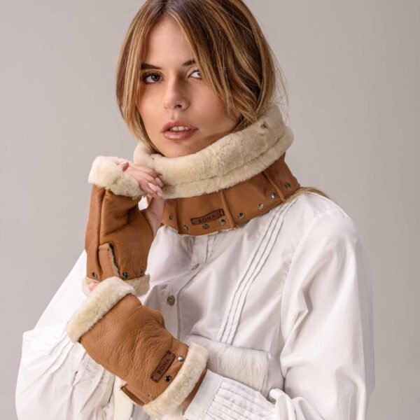 Guantes Kanun (Wool & Leather) - Beige